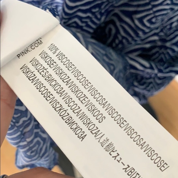 Minkpink blue & white geometric print tunic medium - Picture 7 of 7